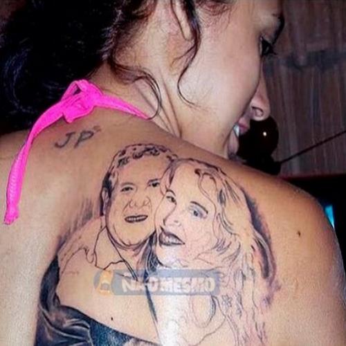  Mulher faz tatuagem de Joelma e Chimbinha, mas se arrepende!
