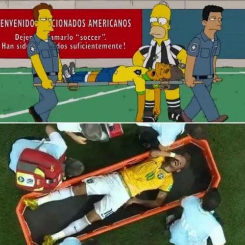 Episodio de ''Os Simpsons'' prevê lesão de Neymar antes da Copa 2014