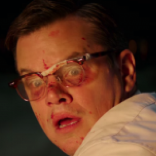 Matt Damon no trailer da sangrenta e insana comédia: Suburbicon, 2017.