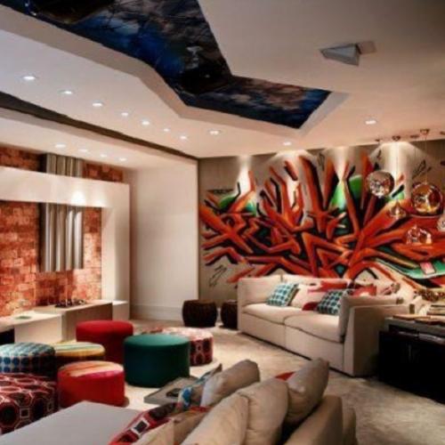14 dicas de paredes grafitadas dentro de casa