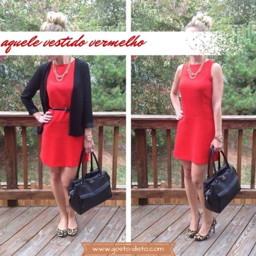 Transforme o seu vestido vermelho num vermelhinho básico