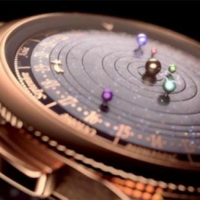  Este lindo relógio foi criado com base nos planetas