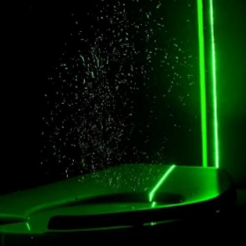 Lasers mostram o que sai da sua privada durante a descarga