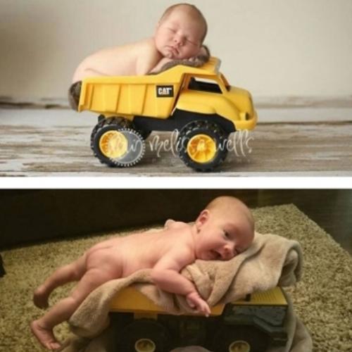 Tentativas de fotos de bebês que não deram certo 