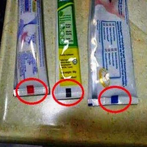 Você sabe o que significa a cor da sua pasta de dente?