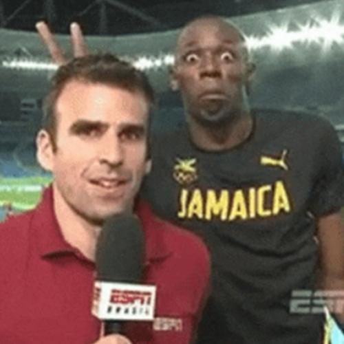 Usain Bolt é contaminado com o hue hue br vírus