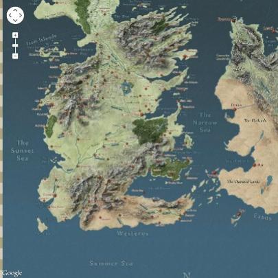 Game of Thrones Agora Tem Mapa Interativo ao Estilo Google Maps