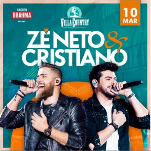 Zé Neto e Cristiano retornam ao palco do Villa Country nessa quinta-fe