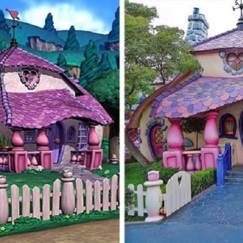 As casas de desenhos animados que foram construídas na vida real