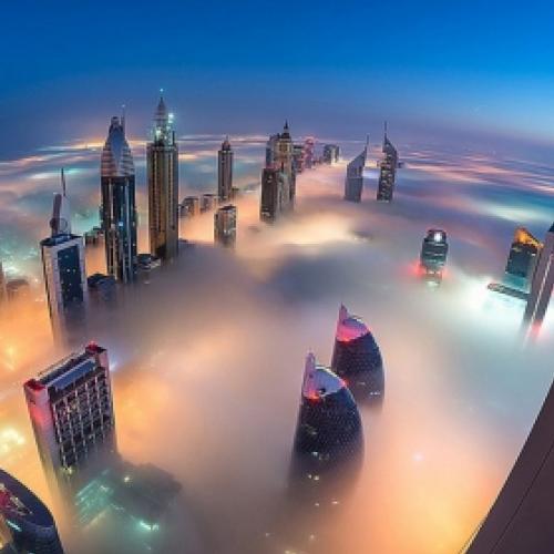 Os arranha-céus de Dubai são tão altos que atravessam as nuvens