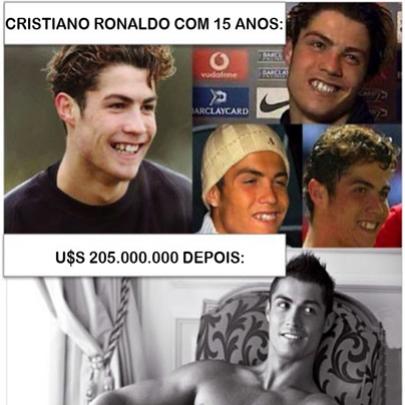  Cristiano Ronaldo antes de ganhar U$S 205.000 