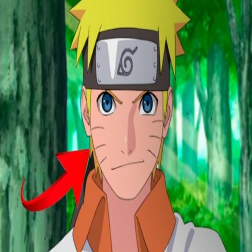 Por que o Naruto tem riscos no rosto?
