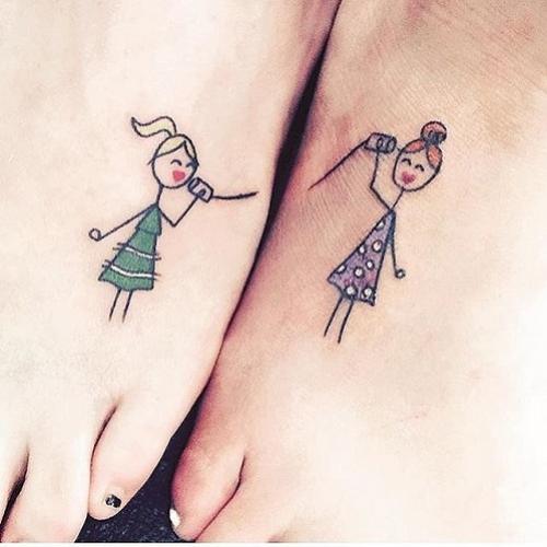 Tatuagens para irmãs que se amam