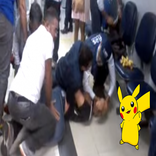 Homem surta em banco por causa de pokemon GO