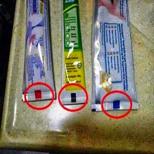 Sabe o que significa a cor da sua pasta de dente?