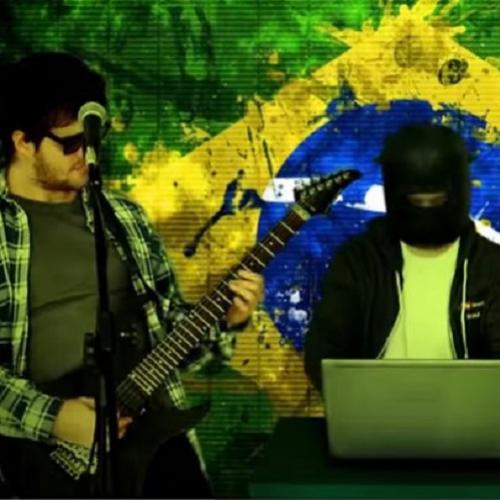 Hino nacional brasileiro, com letra, em versão hardcore