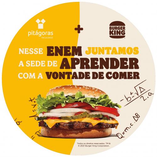 Faculdade Pitágoras e Burger King vão oferecer cupons de descontos a c
