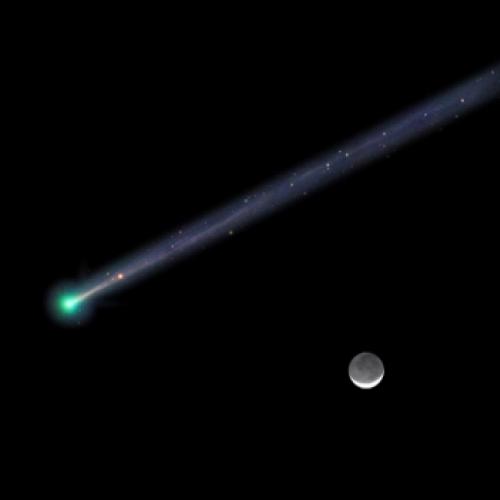 Estranho cometa verde está próximo da Terra