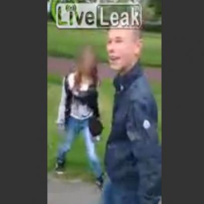 Vídeo de covarde batendo em menina gera revolta na internet 