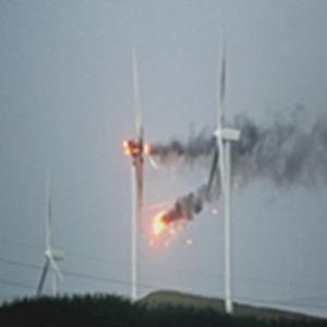 Ufo destrói turbina Eólica nos E.U.A