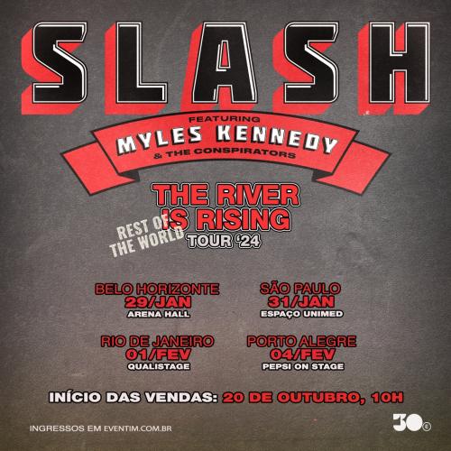 Slash feat Myles Kennedy & The Conspirators confirmam passagem da turn