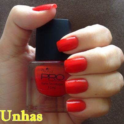 Unhas Vermelho Claro da Dailus