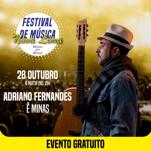 Adriano Fernandes apresenta “Ê Minas” no Festival de Música Nova Lima