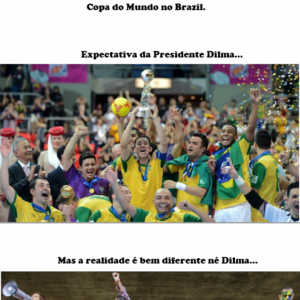 Espectativa x Realidade Dilma e a copa.