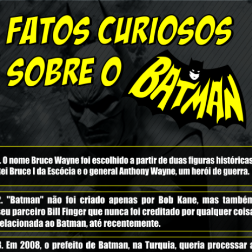 Fatos Curiosos e Interessantes Sobre o Batman Que Você Não Sabia