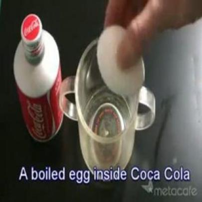 Veja o que acontece quando se coloca coca cola em um ovo