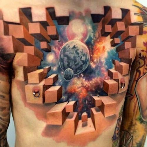 As inacreditáveis tatuagens tridimensionais de Jesse Rix