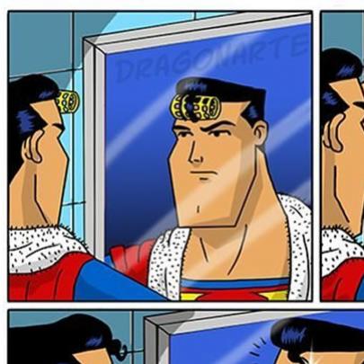 Como o superman arruma seu cabelo