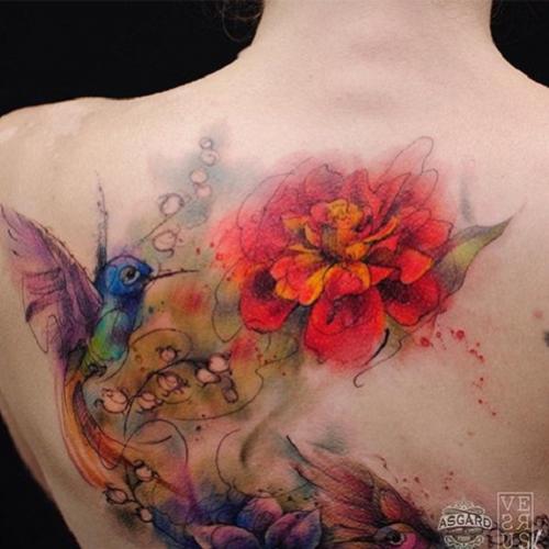 16 Tattoos inspiradoras que imitam aquarela