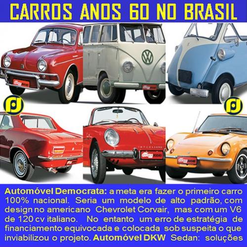 Os Carros que marcaram os anos 60 no Brasil